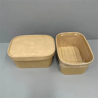 Kraft Mangkuk Kertas Persegi Panjang 1000ml